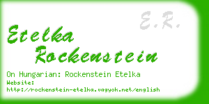 etelka rockenstein business card